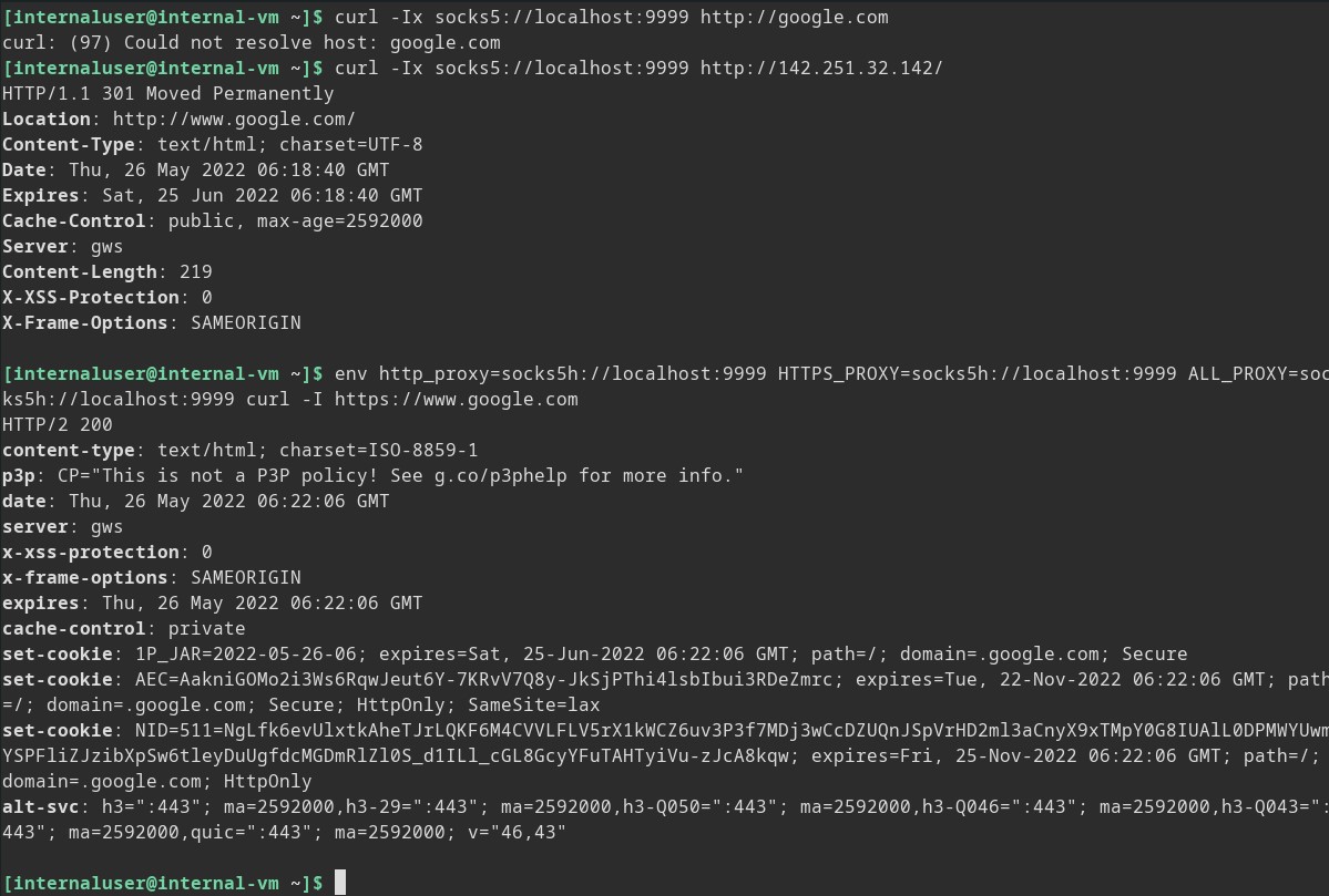 Note resolving proxy issues with DNS