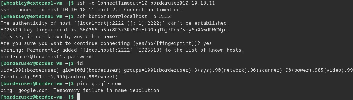 Step 2 SSH over port forward